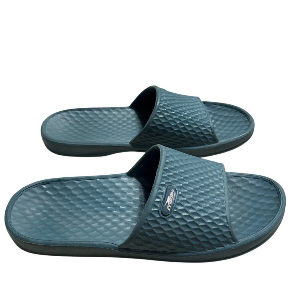 Crane Textured EVA Slides Women's Size 8 Slip-On Blue Shoe Shower Pool Recovery